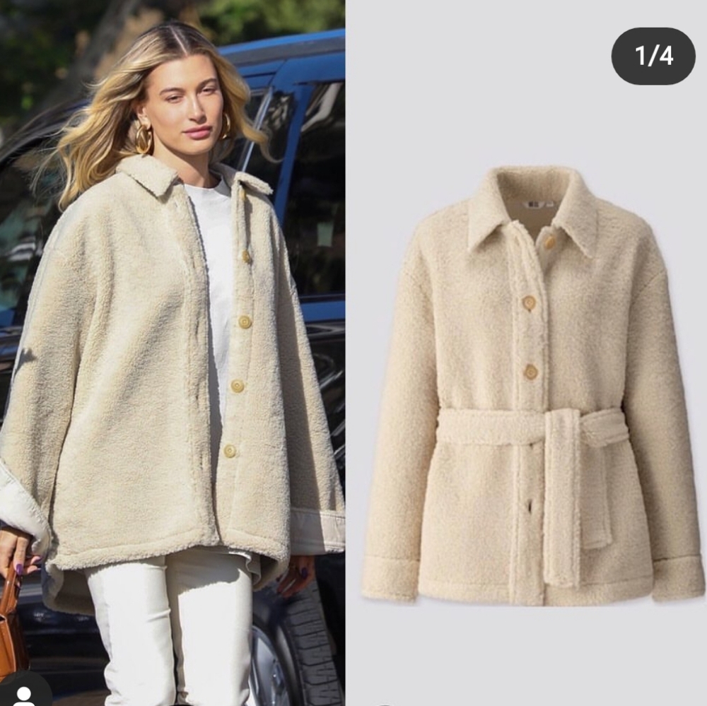U Pile-Lined Fleece Short Coat